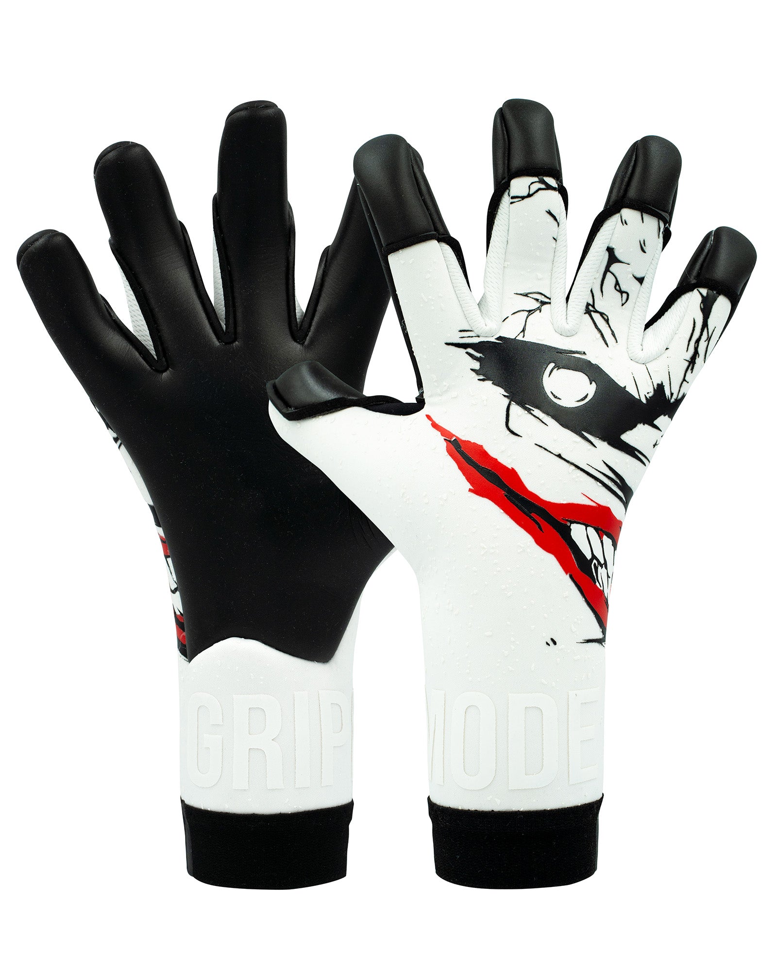 Gripmode Halloween Ghost FT Goalkeeper gloves with hybrid cut  for soccer and football