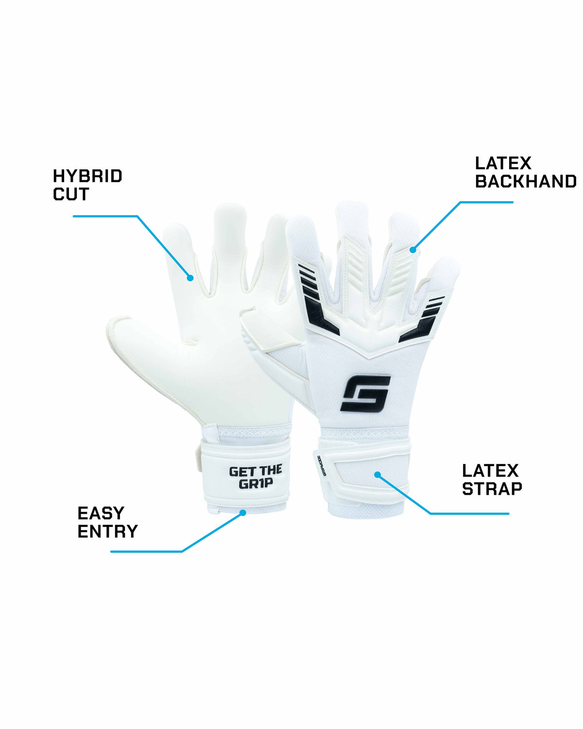 Profi Torwarthandschuhe Goalkeeper Gloves für Erwachsene von Gripmode Classic Hybrid 2.0 4mm Pro Latex 