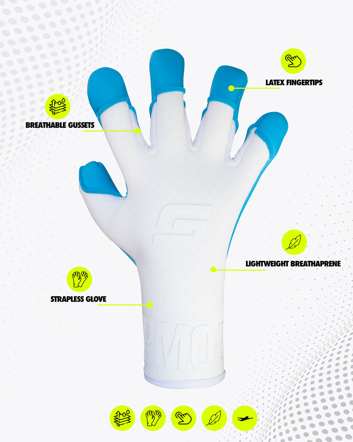 Goalkeeper gloves 4mm grip Air Fly fingertip